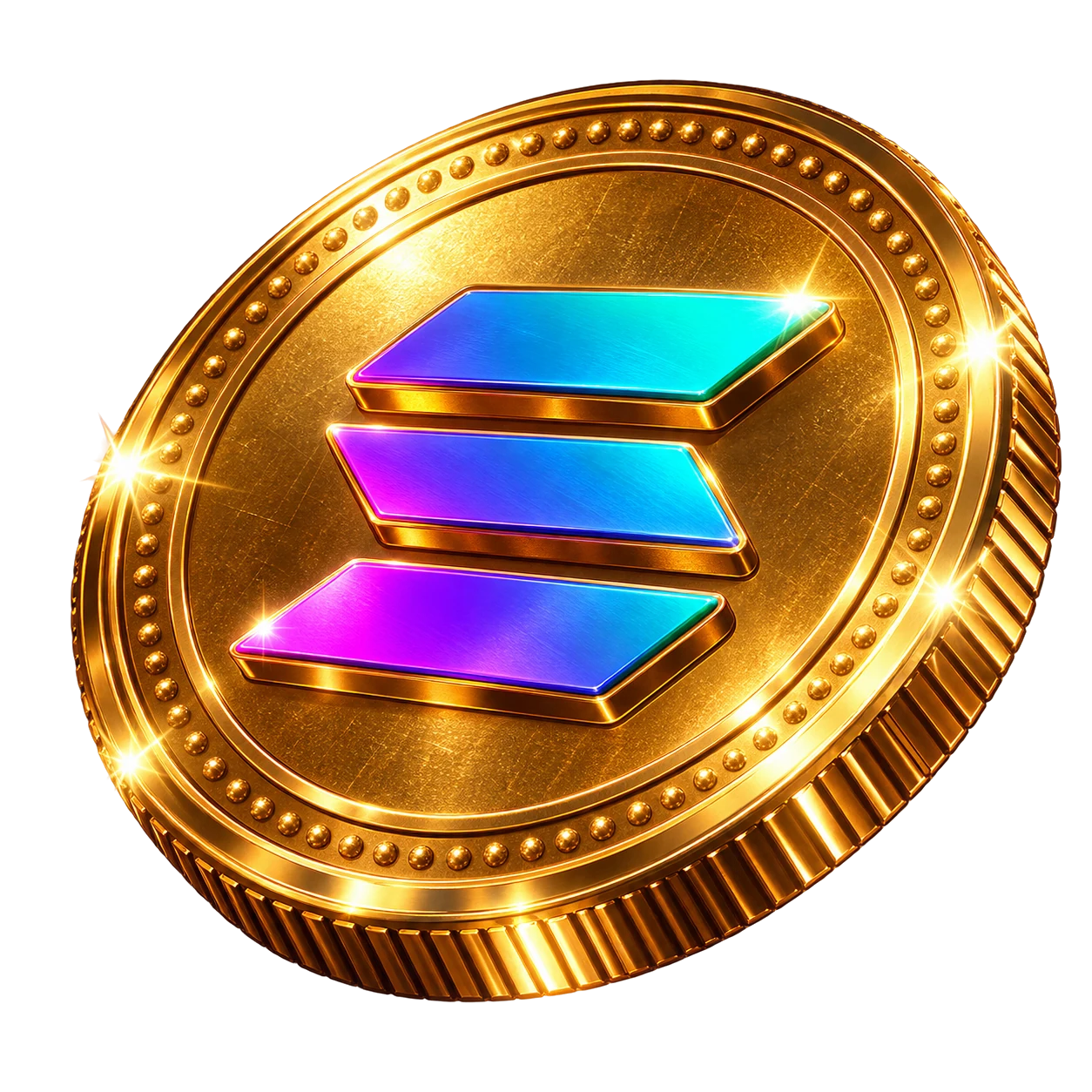 Gold Solana-style coin